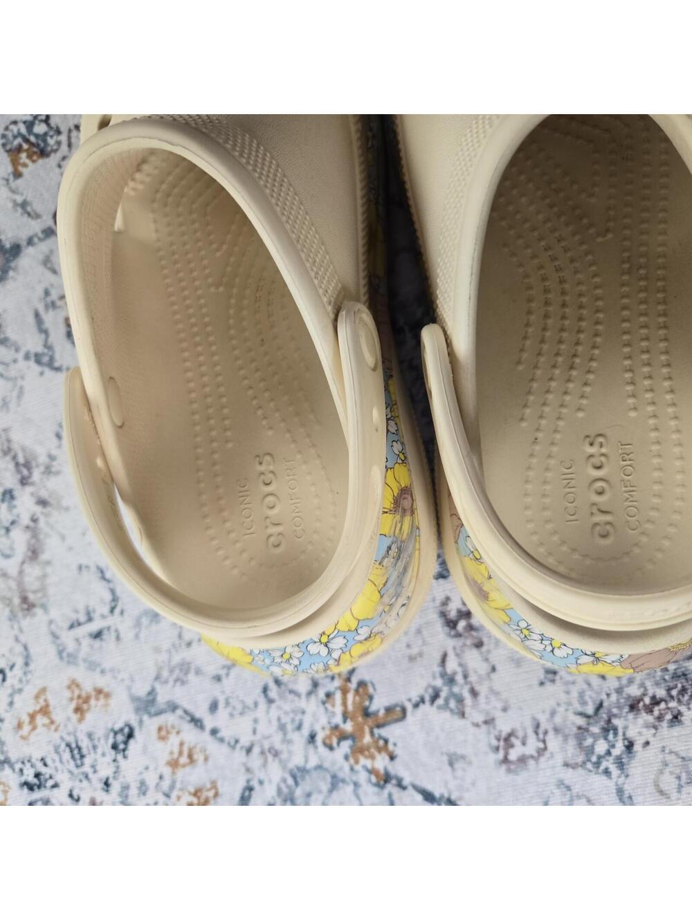 Crocs Mega Crush Clog Vanilla/Multi Retro Floral Colorway Women US 9 - Picture 11 of 15
